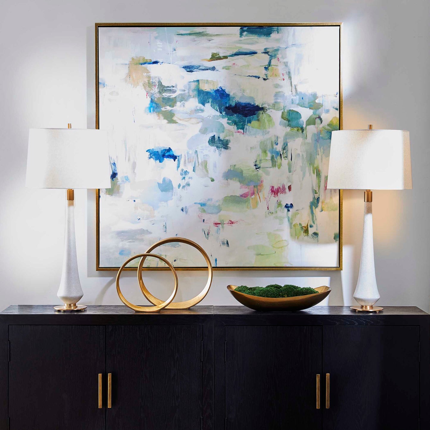 Abbyson Home Abstract Reflections Framed Canvas