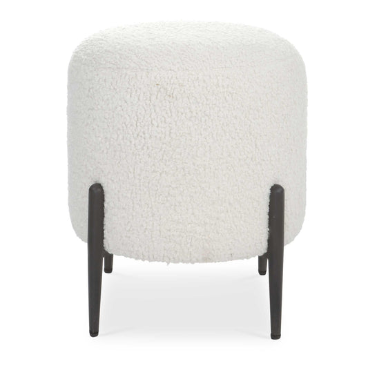 Abbyson Home Arles White Shearling Ottoman