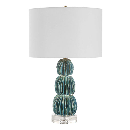 Abbyson Home Bonaire Teal Blue Table Lamp